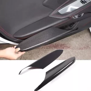 Real Carbon Fiber Inner Door Armrest Cover Trim For Corvette C8 2020-2023 - Imagen 1 de 11