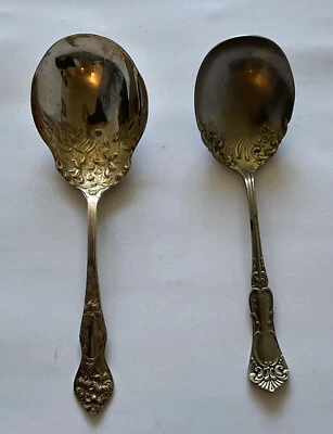Vintage Stratford Silver Co. AXI & William Rogers Serving Spoons - Image 1 of 4