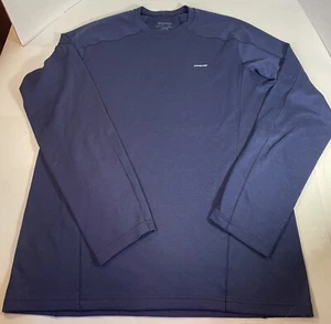 Patagonia T Shirt Herren M Medium Navy Baselayer Langarm Capilene leicht - Bild 1 von 5