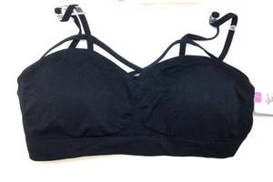 New Wallflower Intimates Juniors Black Padded Up Bra Support Wire Free Sz Medium - Picture 1 of 3