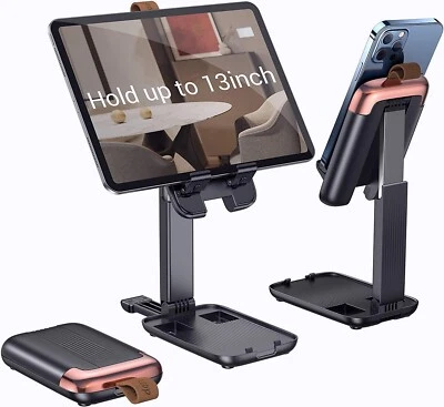 Foldable Cell Phone Stand, iPad Mount Desktop Holder Cradle Dock Adjustable NEW - Image 1 of 4