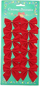 Christmas Bows Festival Bowknot Christmas Tree Decorations, Pack of 60 (Red) - Picture 1 of 7
