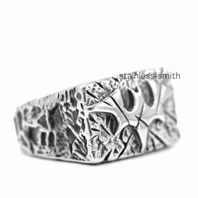 Men's Vintage Stainless Steel Batman Bat Wedding Ring Size 7 8 9 10 11 12 13-15 - Image 1 of 4