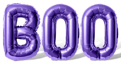 Banner Globo Letra BOO - 10 Opciones de Color - Decoración de Suministros para Fiesta de Halloween Foto 1 de 4