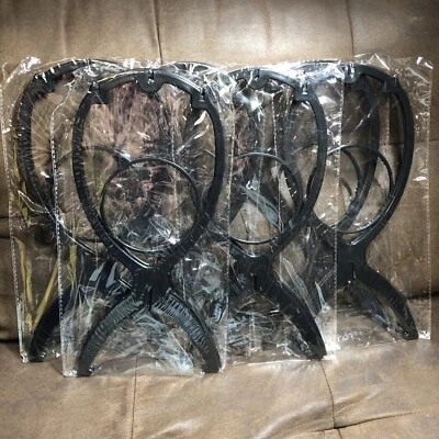 6 Pack Portable/Foldable Wig Hair Stand Black - Image 1 of 2