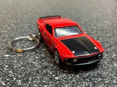 1969 Boss 302 Mustang Red Keychain Hot Wheels Muscle Car 60 years - Imagem 1 de 4