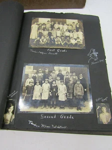 VTG. 1930'S FAYETTE HIGH SCHOOL SCRAP BOOK 200+ PHOTOS 1ST GRADE SENIORS AWSOME - Picture 1 of 10