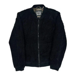Levis Fleece Jacket - Large Black Polyester - Picture 1 of 9