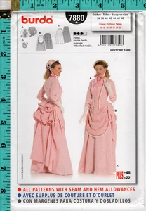 "HIstory 1888" ©Burda Nähen Basteln Kostüm Schnittmuster 7880 Miss 10-22 NEU! - Bild 1 von 4
