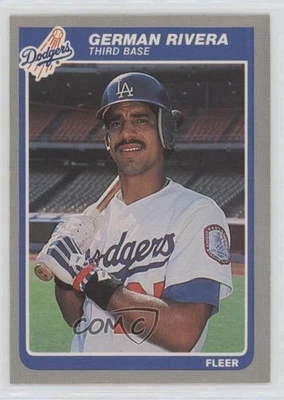 1985 Fleer German Rivera #382 Rookie RC - Image 1 of 2