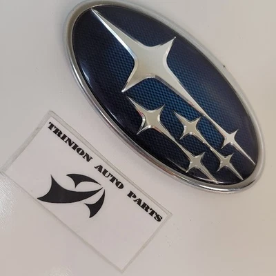 Subaru Legacy 2010-2014 escotilla trasera emblema logotipo azul/cromo OEM SIN ADHESIVO Foto 1 de 3