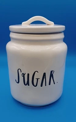 Rae Dunn "AZÚCAR." Bote magenta ~ letras con estampado de vástago Foto 1 de 4