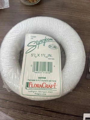 Styrofoam Wreath 5 7/8 X 1 3/16 - Image 1 of 3