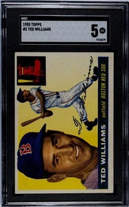 1955 Topps TED WILLIAMS #2 SGC 5 Baseball card Just Graded! - Picture 1 of 2
