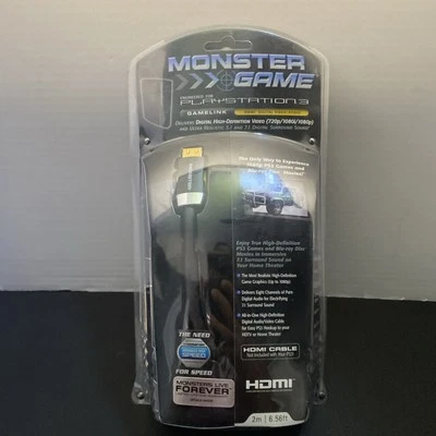 Cable Componente Monster Game 6.56Ft Diseñado Para PS3 Playstation3 Nuevo Precintado - Imagen 1 de 4