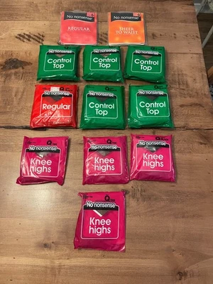 Vtg lot of 12 NEW no nonsense Q pantyhose/knee-high's - Image 1 of 4