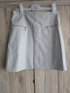 River Island Pu Mock Leather Girls 12yrs Light Grey Short Mini Skirt - Picture 1 of 4