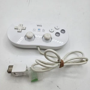 Manette Officielle Nintendo Wii Pro Classique Blanche RVL-005 TESTÉE OEM - Photo 1/6
