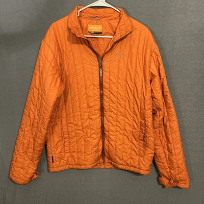 Merrell Men’s Lightweight Packable Puffer Jacket Orange Full Zip M Opti Warm - Image 1 of 4