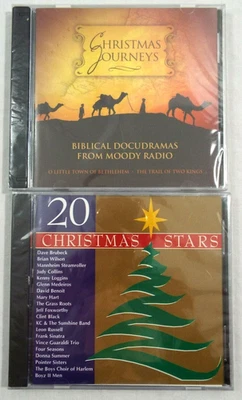 Lot of 2 New Sealed in Original Packaging Christmas CDs 20 Christmas Stars Foto 1 de 2