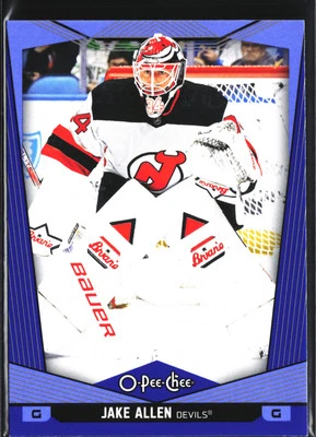 2024-25 O-Pee-Chee #450 Jake Allen Blue Border Devils - Image 1 of 2