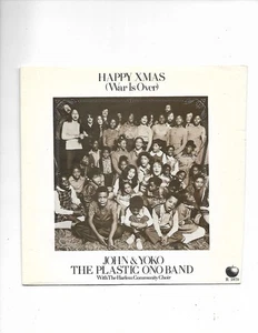 John Lennon-Happy Xmas (War Is Over) + 1 **UK vinyl 7" w/Picture Sleeve** Apple - Imagen 1 de 3