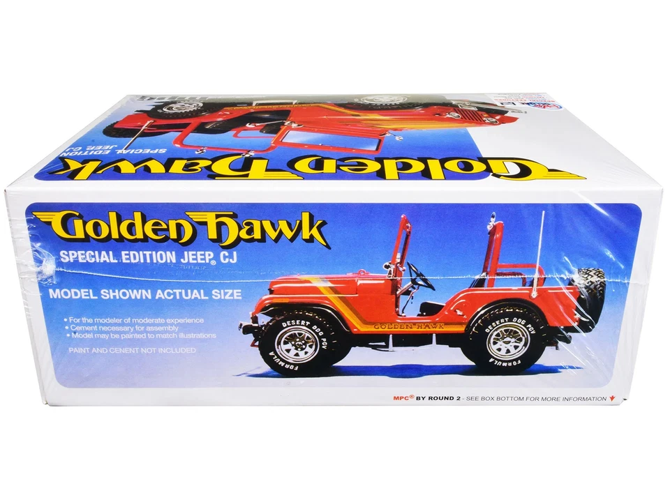 Skill 2 Model Kit 1981 Jeep CJ5 Golden Hawk 1/25 Scale Model Car by MPC - Image 1 of 4