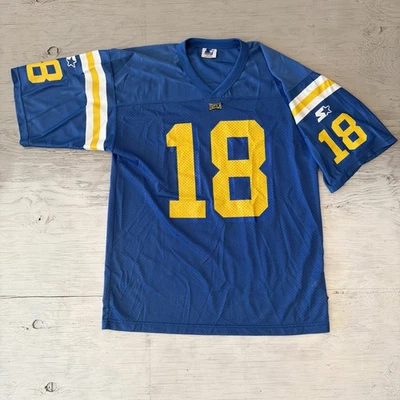 Vintage 90s Starter NCAA UCLA Bruins Blue #18 Football Jersey Sz 46 Medium - Image 1 of 4