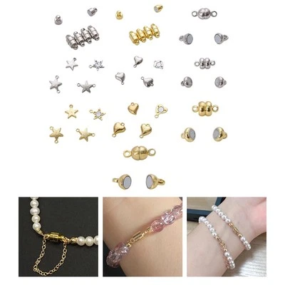 14K Gold Filled Magnetic Jewelry Clasps for Bracelets and Necklaces Pack of 5 - Image 1 of 4