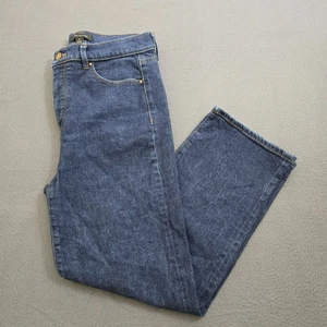 Ann Taylor Jeans Women 8P Blue High Rise Straight Leg Denim Stretch Casual Pants - Picture 1 of 12