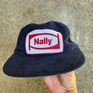 Vintage Corduroy 5 Panel Hat Cap Men OS Blue Cotton Australian Work Uniform 90s - Bild 1 von 11