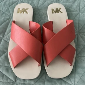 Michael Kors Glenda DAMEN-SANDALEN LEDER ROSA GRAPEFRUIT-FARBE Größe 9 - Bild 1 von 5