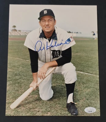 AL KALINE Signed 8x10 Photo-HALL OF FAME-DETROIT TIGERS-JSA - Image 1 of 4