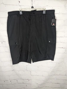 Southpole Authentic Men's Black Mechanical Stretch Tie Cargo Shorts Size 5XB - Picture 1 of 11