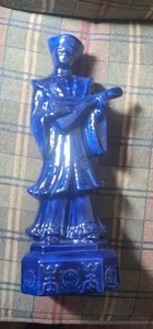 Chinese Porcelain Statue Figurine Cerulean Blue Antique 16' Tall! - Picture 1 of 24