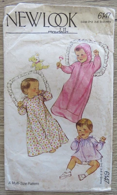 (1960’s) Maudella 6147 Sewing Pattern Baby Child Nightdress Angel Top Sleeping B - Image 1 of 4