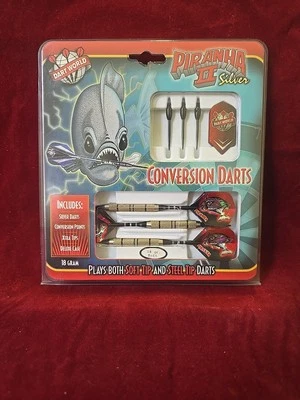 Juego completo de dardos de conversión de plata Dart World Piranha II Foto 1 de 2