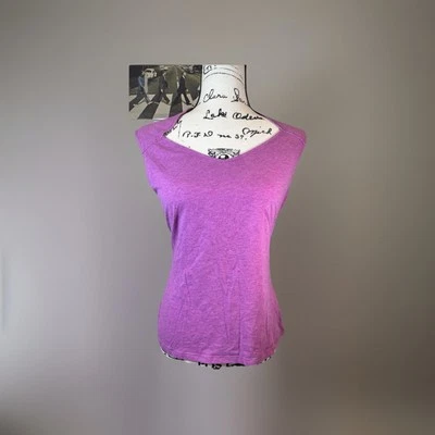 Lafayette 148 Knit Top Womens Small Purple Cap Sleeves  Casual Sz Medium - Image 1 of 4