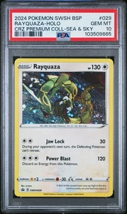 PSA 10 Rayquaza SWSH029 Sword & Shield Holo Black Star Promo Pokemon Card - Picture 1 of 2