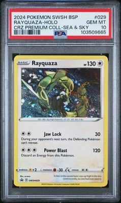 PSA 10 Rayquaza SWSH029 Sword & Shield Holo Black Star Promo Pokemon Card - Image 1 of 2