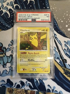 Pikachu Diamond & Pearl Promo Holo Countdown Calendar 2008 #DP16 PSA 7 - Image 1 of 4