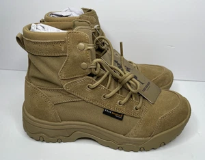 Botas de Combate Tácticas FREE SOLDIER Mujer’s 8 Gamuza Tostada Senderismo Trabajo Militar. - Imagen 1 de 7