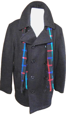 DE COLECCIÓN WEBS JEAN COMPANY SURVIVAL EXP HOMBRES CHAQUETA CHAQUETÓN NEGRO ABRIGO BOTÓN ANCLA ~M Foto 1 de 4