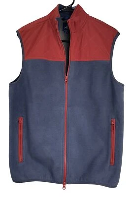 johnnie-O Morrison Polar Fleece Vest Mens Small Red & Blue Vest Jacket - Image 1 of 4