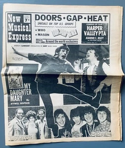 NME 1968 UK Magazine JIM MORRISON THE DOORS Jimi Hendrix THE WHO Keith Moon - Picture 1 of 4