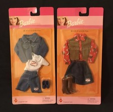 ✿ ܓ Barbie Doll Clothes 6 Fashions Gift Pack Striped Pink Pants ✿ ܓ