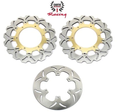 Front Rear  Brake Rotors Yamaha VMX1200 93-07 V Star XVS1100 03-09 FJR1300 01-03 - Image 1 of 4