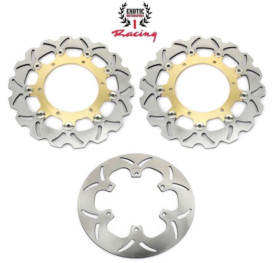 Rotores de freno delanteros traseros Yamaha VMX1200 93-07 V Star XVS1100 03-09 FJR1300 01-03 Foto 1 de 4