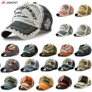 Gorra de béisbol bordada fina para hombres Sombreros de golf ajustables con tirantes Puño Tiburón - Imagen 1 de 34