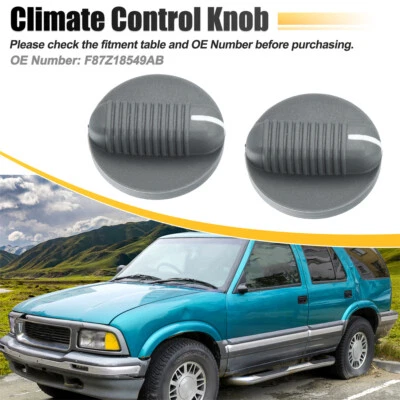 2X Climate Control Knob For Chevy Blazer S10 GMC Jimmy Sonoma Truck F87Z18549AB - Image 1 of 4